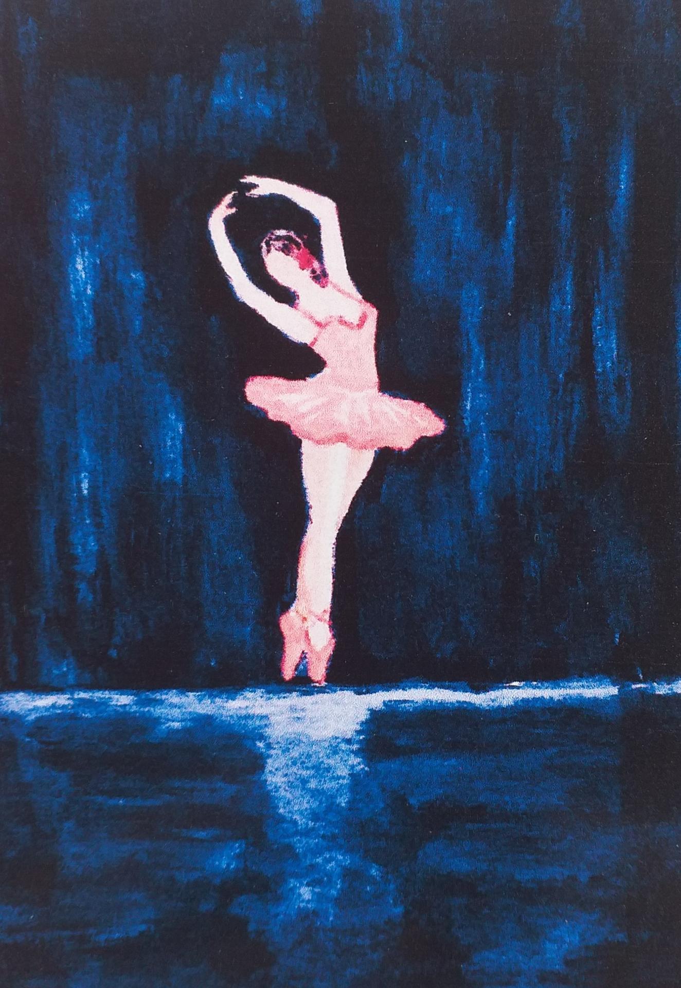 Peinture sur ardoise danseuse